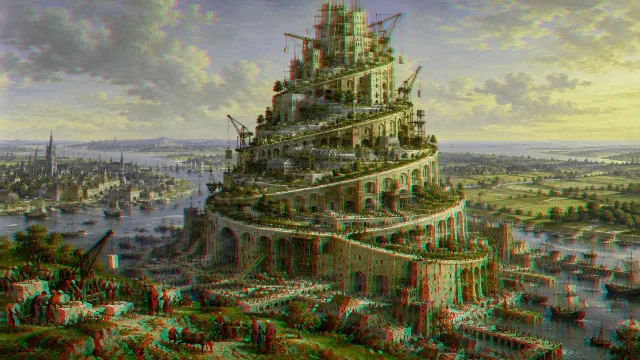 Red/cyan 3D art